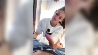 Snapchat Bimbo Niafoxo Cheating Fiance Blows Penis while Shes Home alone