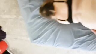BBW Nailed Doggy Style. Blonde Takes Big Jizzed Load onto her Long Butt