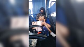 Vulgar cunt with mouth into Buss