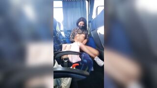 Vulgar cunt with mouth into Buss