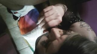 Hottie White chick Deep Throats and Gets her Face Banged! by big black cock