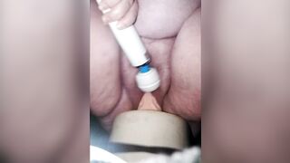 SSBBW Riding Big Sex Toy until Leaking Orgasm