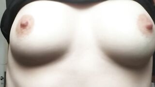 {HD} having Fun Rubbing my Boobs! Natural & Hot!