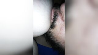 Sucking Off Huge Milky Boobies Bro Jizzes on Bed