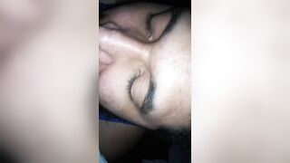 Sucking Off Huge Milky Boobies Bro Jizzes on Bed