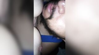 Sucking Off Huge Milky Boobies Bro Jizzes on Bed