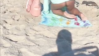 Showing Snatch on very Outdoors Beach Exhibitionist Mistress