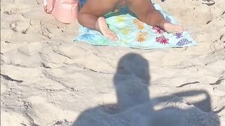 Showing Snatch on very Outdoors Beach Exhibitionist Mistress