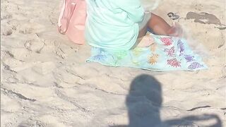 Showing Snatch on very Outdoors Beach Exhibitionist Mistress