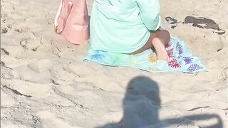 Showing Snatch on very Outdoors Beach Exhibitionist Mistress