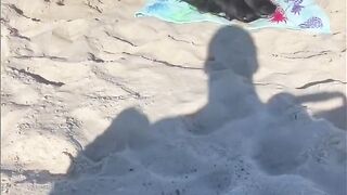 Showing Snatch on very Outdoors Beach Exhibitionist Mistress