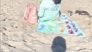 Showing Snatch on very Outdoors Beach Exhibitionist Mistress