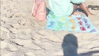Showing Snatch on very Outdoors Beach Exhibitionist Mistress