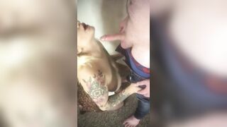 Big Tit Blonde Slut Gets Facial