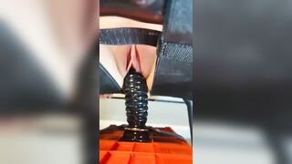 Cunt Creams all over Huge Toy