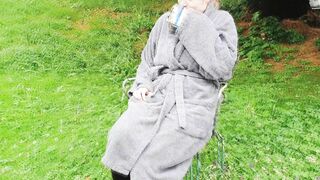 Morning Coffee and Masturbation into the Garden