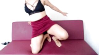 Finger Fuck and Squirting all over my Clothes after Having Fun with my Vibrator and my Vagina very Hard