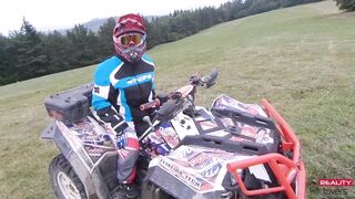 BBW Quad Biker Sofia Lee into point of view