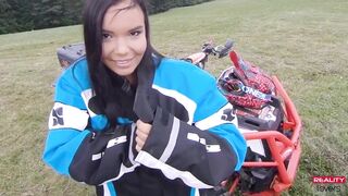 BBW Quad Biker Sofia Lee into point of view