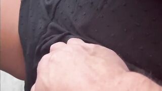 Outside Vagina at Brewery getting Fingering inside Front of People Huge Version
