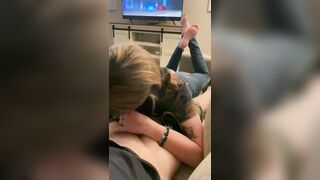 Barefooted Beth give Oral Sex Teaser during Basketball Game Final