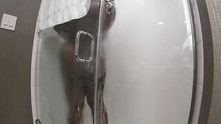 Huge Daddy Takes me inside the Shower