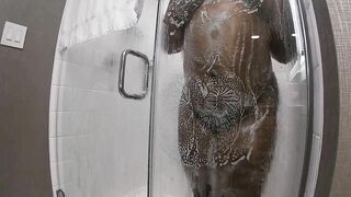 Huge Daddy Takes me inside the Shower