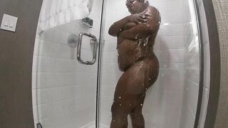 Huge Daddy Takes me inside the Shower