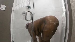 Huge Daddy Takes me inside the Shower