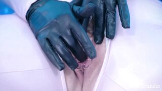 fem dom point of view Catsuit LATEX Bdsm Bombshell Scene with cougar Performer