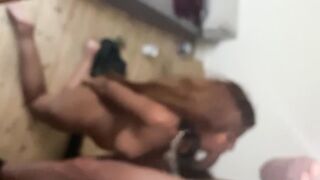 Chained Teenagers Black Dark Hair Head and Bareback Sex with bbc from Tinder Date