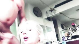 Choking on Dick * Lusty mom Gets Man Handled & Sweet Cum inside Mouth Shot * Hard