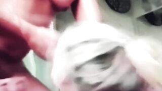 Choking on Dick * Lusty mom Gets Man Handled & Sweet Cum inside Mouth Shot * Hard