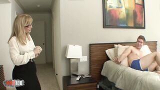 Intenational Famous Nina Hartley Fucking a Young Cock