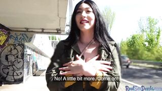 Picked up amateur gets fucked inside outside