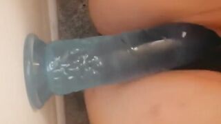 Tight Snatch Takes Long 8 Inch Sex Toy
