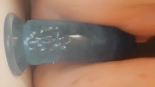 Tight Snatch Takes Long 8 Inch Sex Toy