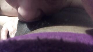 Vulgar cougar Sucking Off Ebony Penis after a Big Day