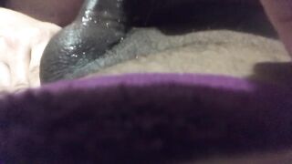 Vulgar cougar Sucking Off Ebony Penis after a Big Day