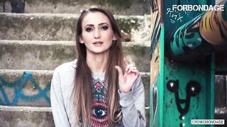 CrowdBondage - Kira Parvati Super Sexy Ukrainian babe enjoys Kinky Outdoors BONDAGE Play
