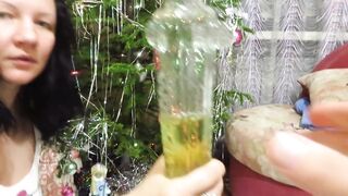 Piss Fetish Mature Long Boobed MILF Vintage Horror Freaks.pee into a Glass