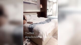 The Cuckold Husband Kneels on the Ground to Watch his Ex-Wife get