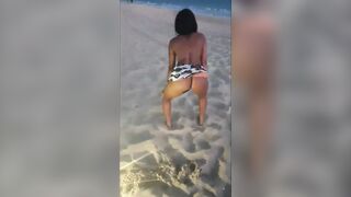 Young Brazilian sluts Showing off on the Beach and Dancing