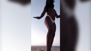 Young Brazilian sluts Showing off on the Beach and Dancing