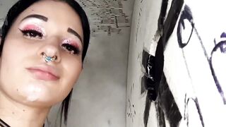 Very cute women giving bj on glory hole