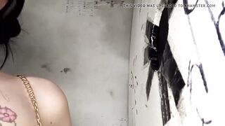 Very cute women giving bj on glory hole