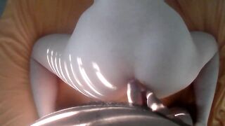 Slow-motion doggy plowed and cum on back