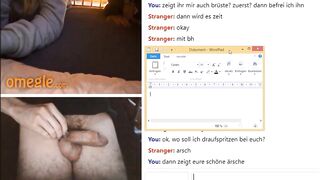 german omegle girls show booty g-string titted cleacage chastity