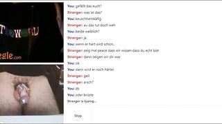 german omegle girls show booty g-string titted cleacage chastity