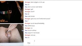 german omegle girls show booty g-string titted cleacage chastity
